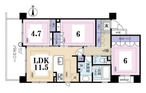 アバンエスパス烏丸御池 間取り図