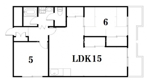 第２久米マンション 間取り図