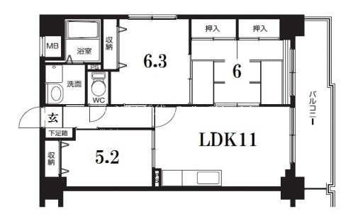プレドゥジャルダン 間取り図