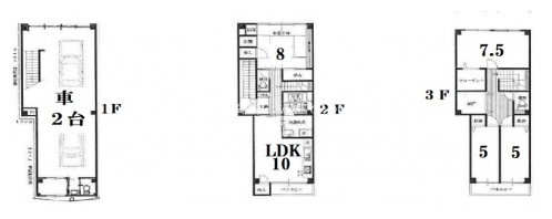 中京区和久屋町貸家 間取り図