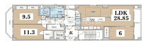 アウスレーゼ下鴨 間取り図