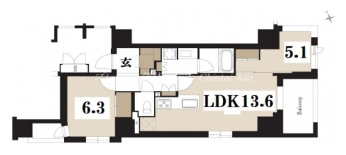 シーンズ京都鴨川河原町 間取り図