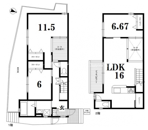 コートハウス一乗寺 間取り図