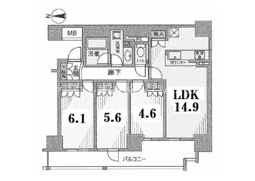 クラッシィハウス御池柳馬場 間取り図