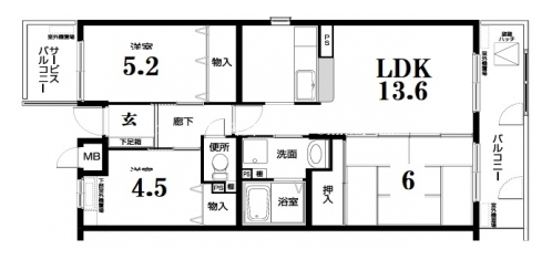 ファミール北山 間取り図
