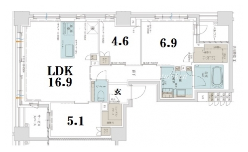 プラウド京都二条城 間取り図