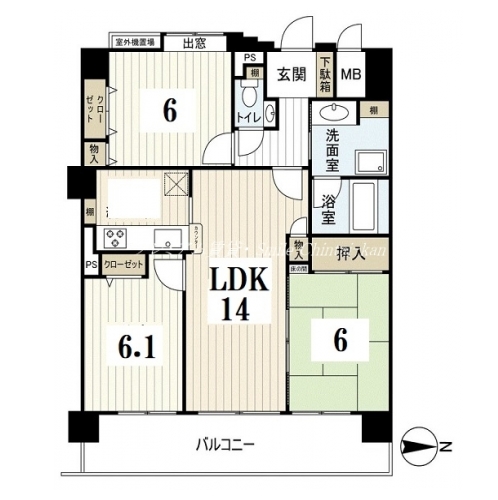 ルイシャトレ下鴨本道 間取り図