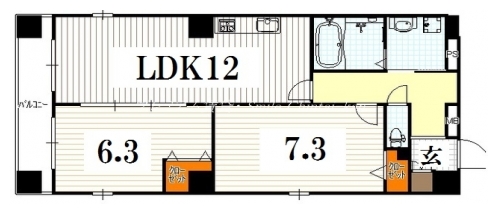 フルール川端 間取り図