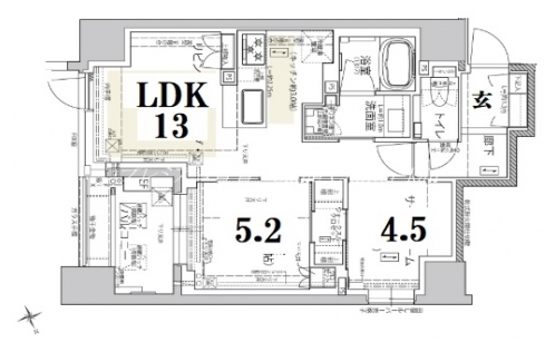 シーンズ京都鴨川河原町 間取り図