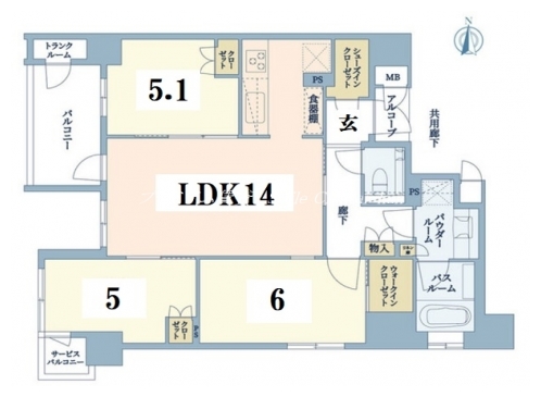 プレミスト京都二条城北 間取り図