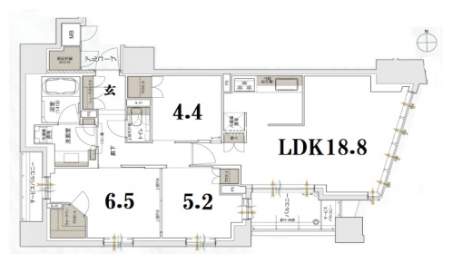 ブランズ京都河原町 間取り図