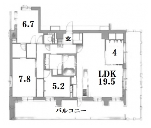 プレサンスロジェ京都御所西桜雅邸 間取り図