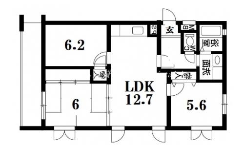 ソレア松ヶ崎 間取り図