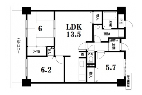 アパルトマンクレール 間取り図