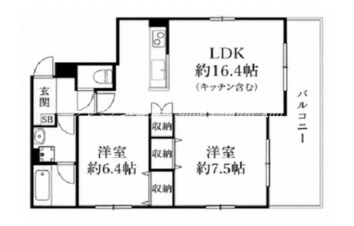 kalan新町三条 間取り図