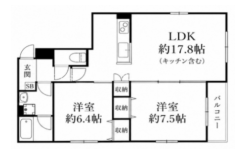 kalan新町三条 間取り図
