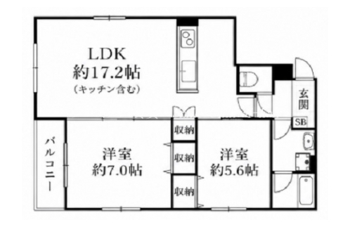 kalan新町三条 間取り図
