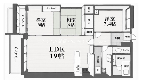 アーバン紫園 間取り図
