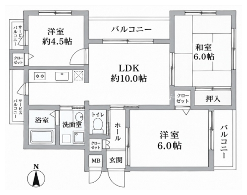 シンフォニー宝ヶ池 間取り図