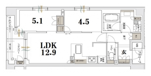 ブランズ御池西洞院 間取り図