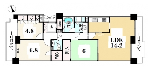 パークハイム宝ヶ池銀杏館 間取り図